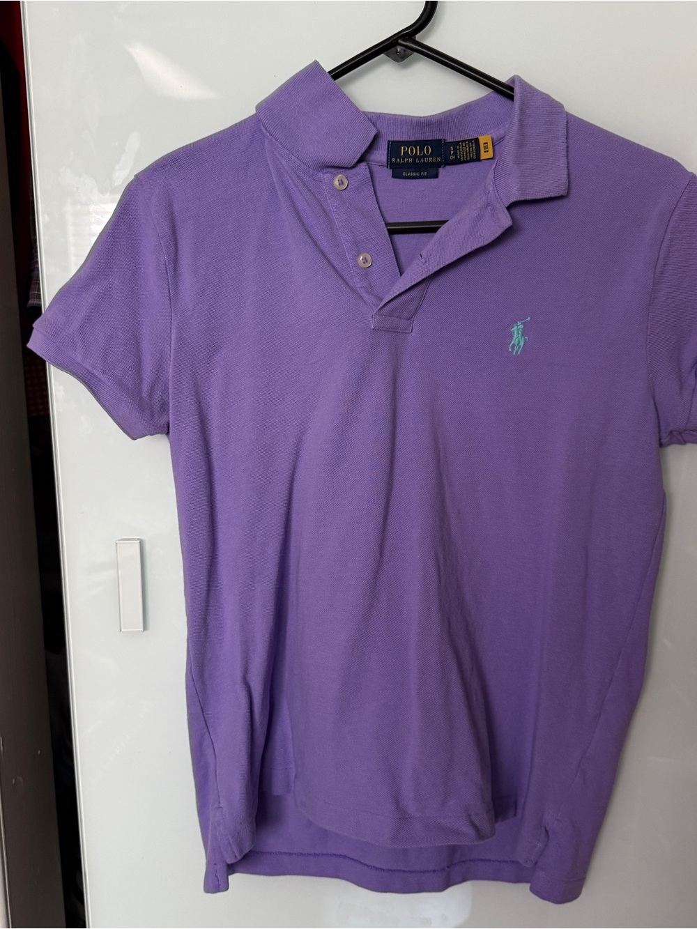 Polo by Ralph Lauren Lavender Short-Sleeve Pique Polo with Aqua Pony